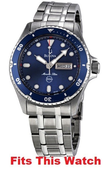 Bulova Marine Star Mens Watch 98C62 Sizing Link