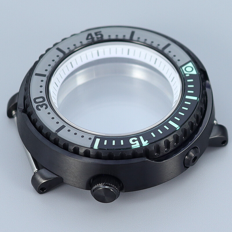 43.3mm Seiko Tuna Watch Case Parts Sapphire Glass For Seiko Nh35 Nh36/38Movement