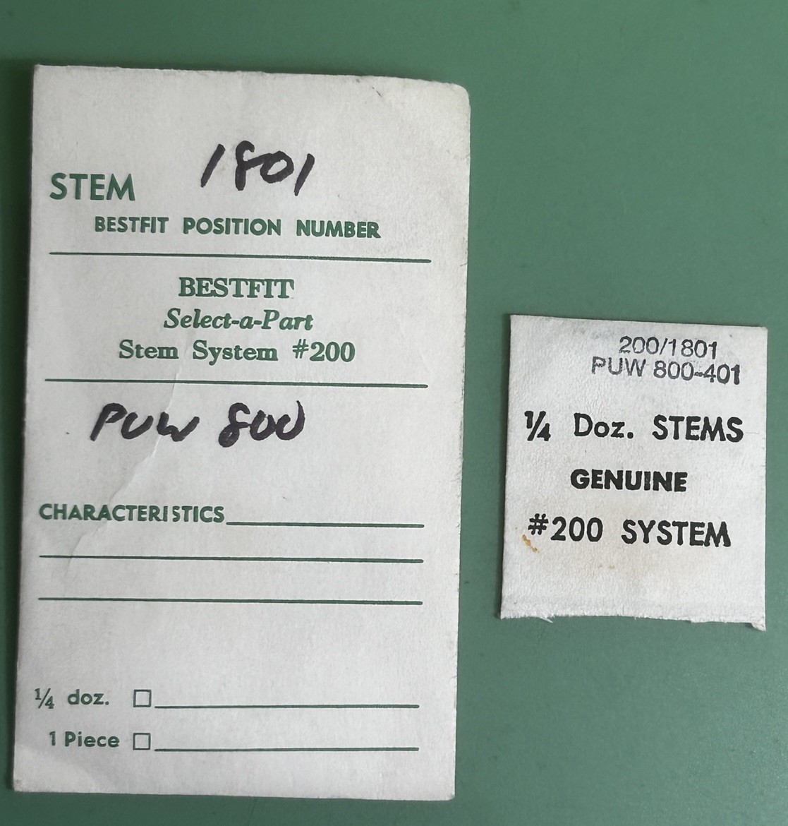 PUW – Cal 800 – Stem – Part 200/1801 – .9mm – Tap 10 – NOS