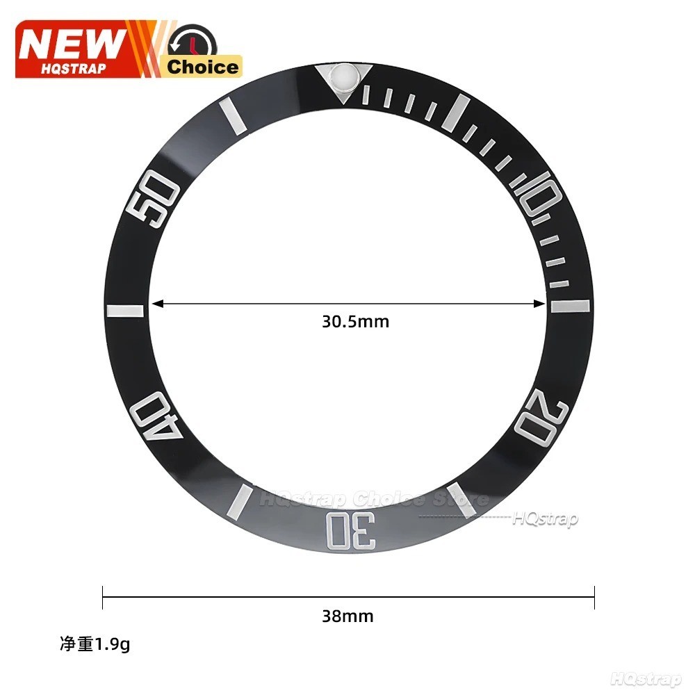 HQSTRAP 38mm Ceramic rings For Submersible Watch Case Alloy Watch Bezel Insert R