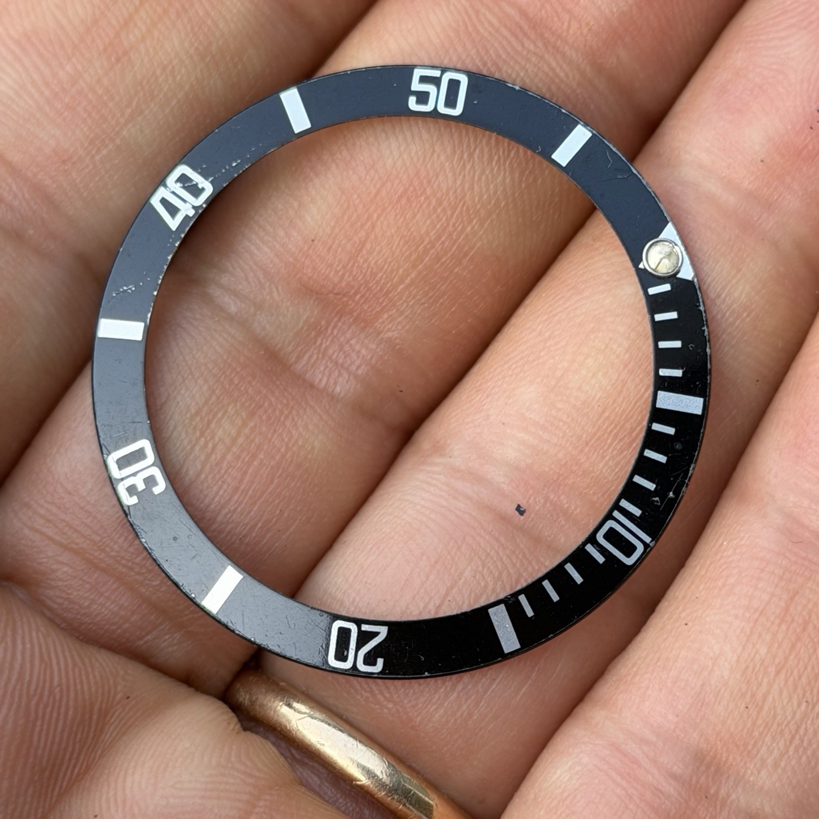 VINTAGE GENUINE ROLEX SUBMARINER 16800 BLACK BEZEL INSERT