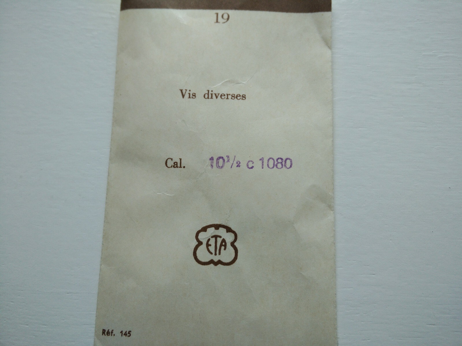 Lot of NOS Swiss ETA 10 1/2 1080 Fixing Screws, Movement Part, 1950′