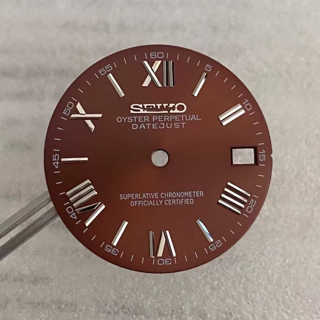 28.5mm NH35 Dial Single Date Dial No Luminous for Mod S Logo Watch Parts