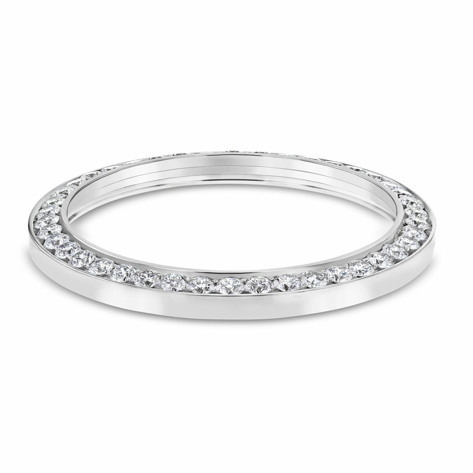 3CT BEAD SET NATURAL DIAMOND BEZEL S.STEEL FOR ROLEX DATEJUST 126300 126334 SS