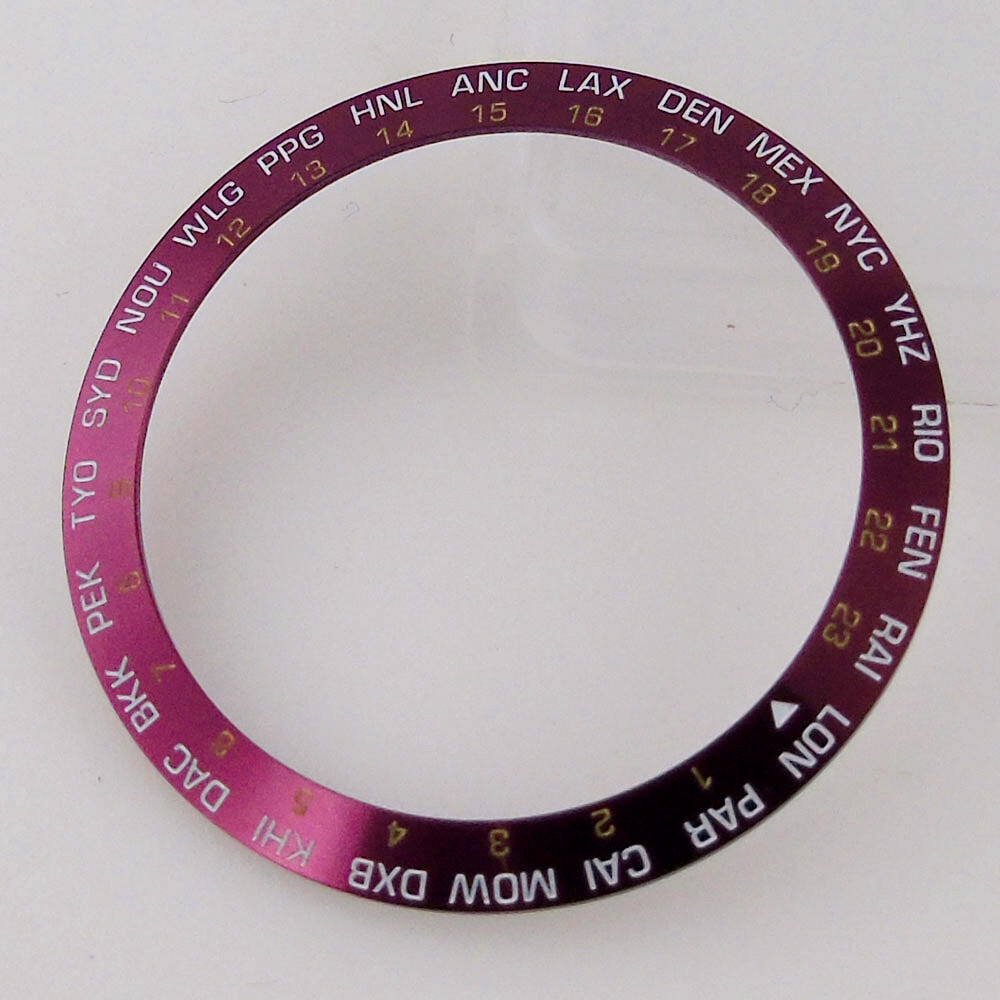 38mm*30.6mm Sloped Red/Blue/Black Bezel Aluminum Bezel Inserts it 40mm Men Watch