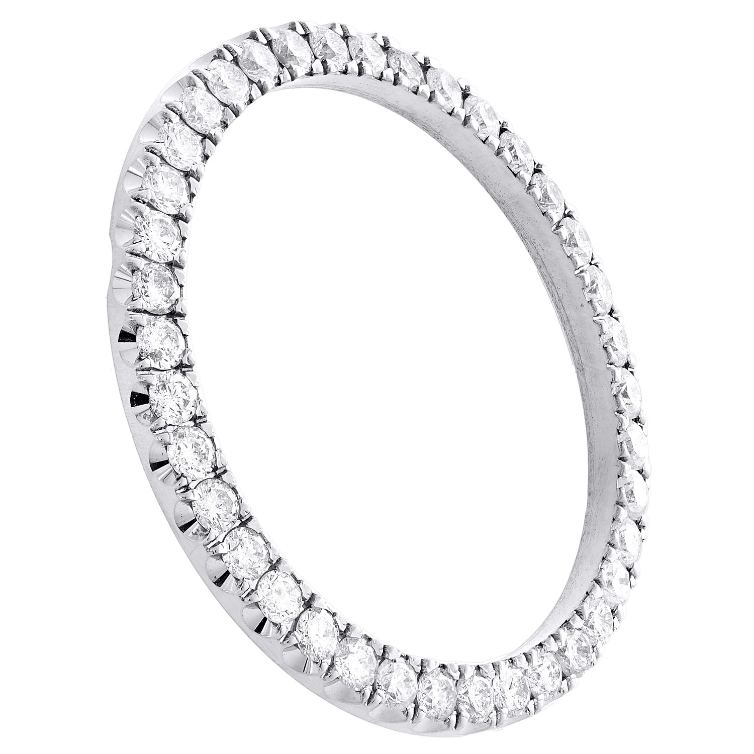 Custom U-Cut Prong Set Diamond Bezel For Rolex DateJust Fits 36mm Watch 3.15 CT.