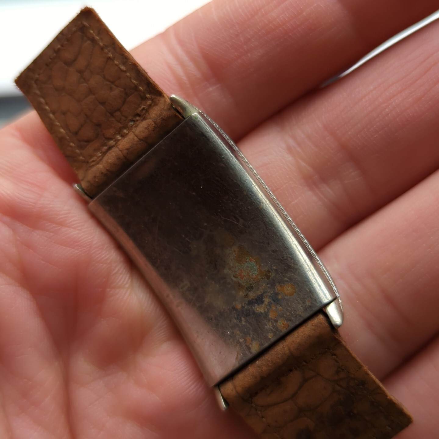 Illinois Watch Case Co Curved NOS Tank Watch Case 20.6mm x 30mm (T223)
