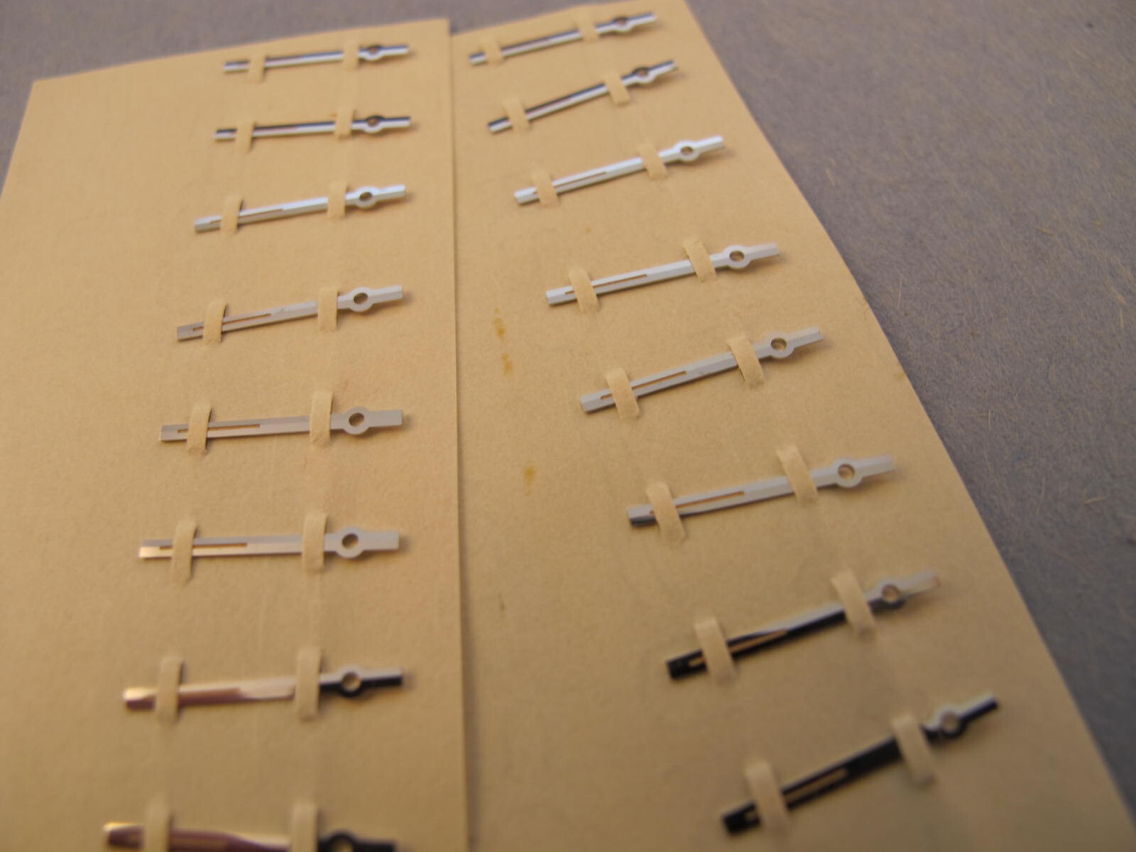 LECOULTRE NOS HAND SET MEMOVOX WHITE STICK WITH TRITIUM INSERTS 6.5/10MM #56