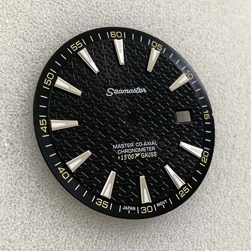 33.5MM Watch Dial Green Luminous Watch Parts for NH35/NH36 Movement