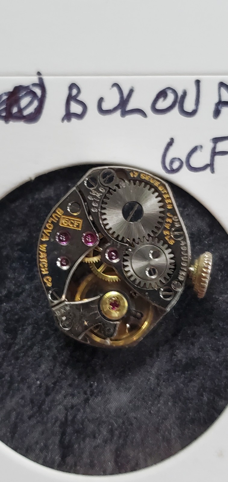 WOMENS BULOVA 17 j 6CF BXW WRIST WATCH MOVEMENT #2073