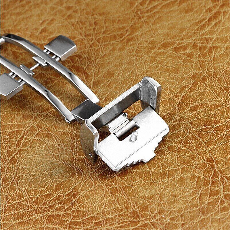 Stainless Steel Watch Buckle Butterfly Folding Clasp 12 14 16 18mm for Longines