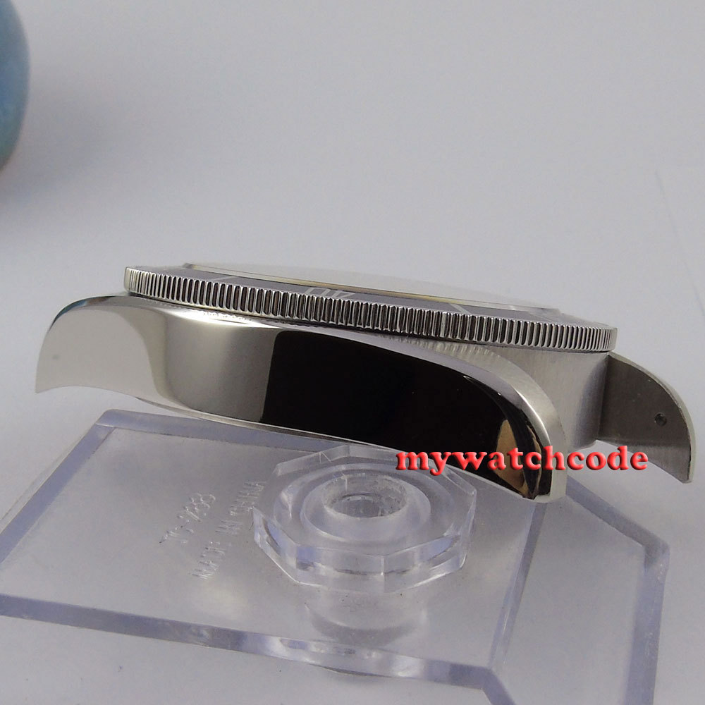 41mm Red Bezel Sapphire Cystal Watch Case Dial Hand Fit ETA 2836 MOVEMENT