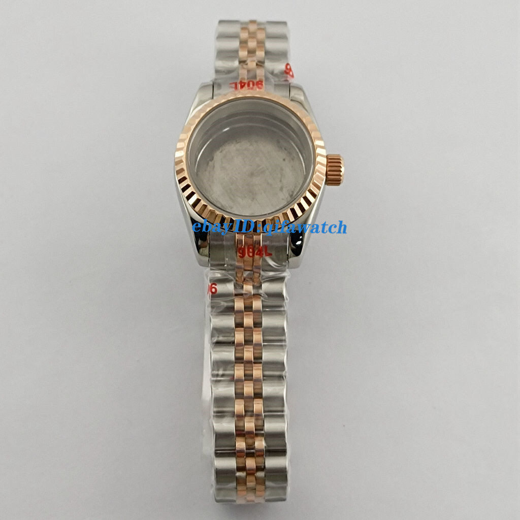 26mm silver rose gold woman watch dial hands case sapphire NH05 NH06 movement