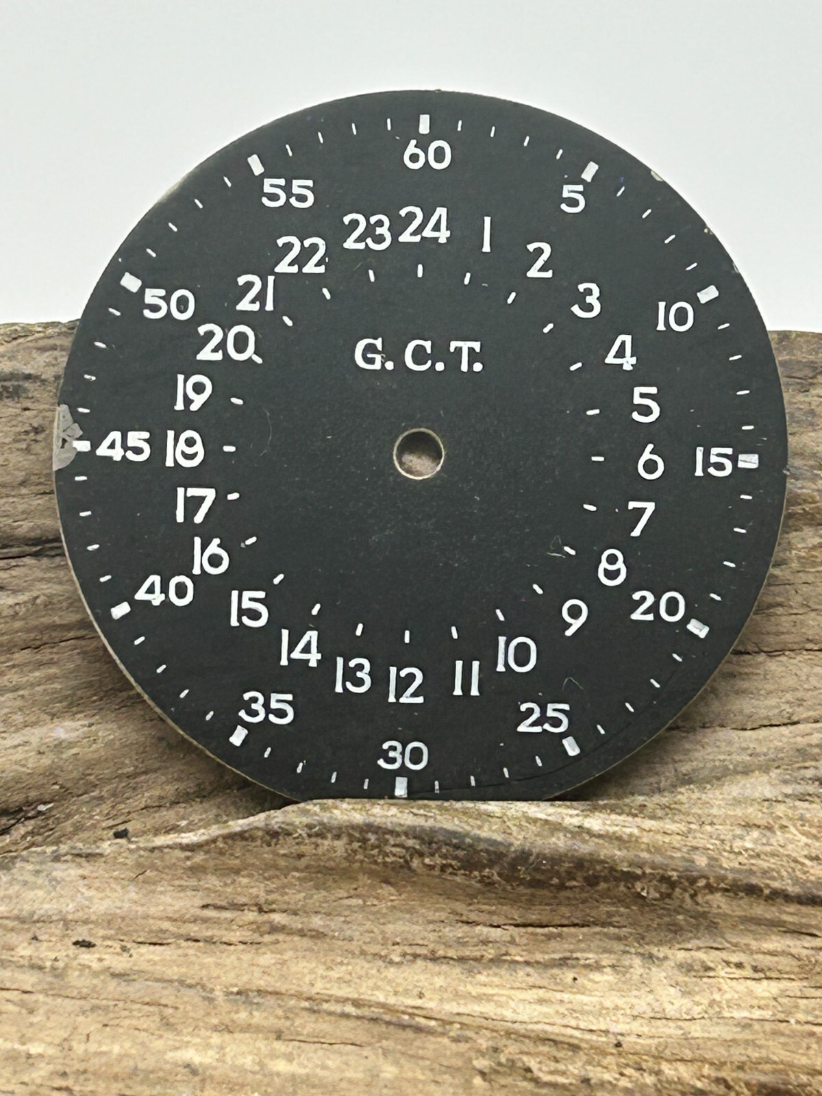 HAMILTON G.C.T. BLACK POCKET WATCH DIAL ARABIC NUMERAL INDICES 42.7mm (OQ2)