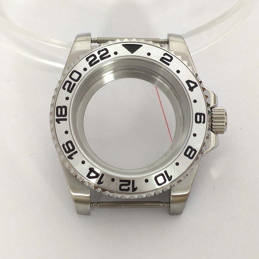 Flat Sapphire Glass Steel Case 40mm Display/Solid Base for NH35/NH36/7S Movement