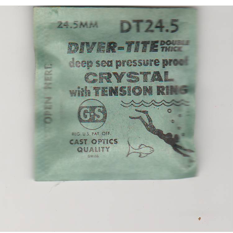 G-S DT DIVER -TITE Round Watch Crystal 24.5mm to 30.5mm Select a Size NOS