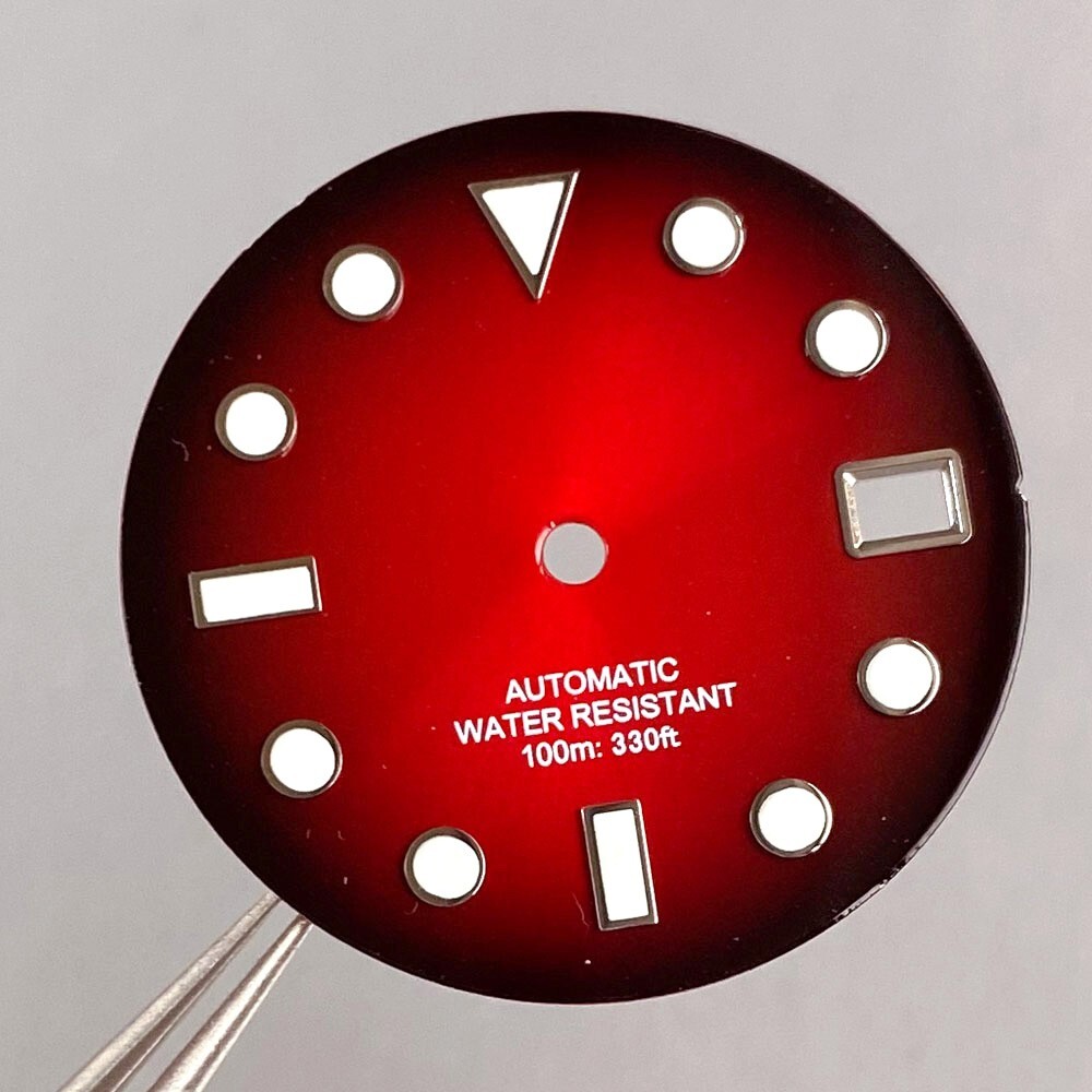 Nologo Gradient Sunburst 29MM Watch Dial Face Set Fit for NH35 NH36 NH72Movement