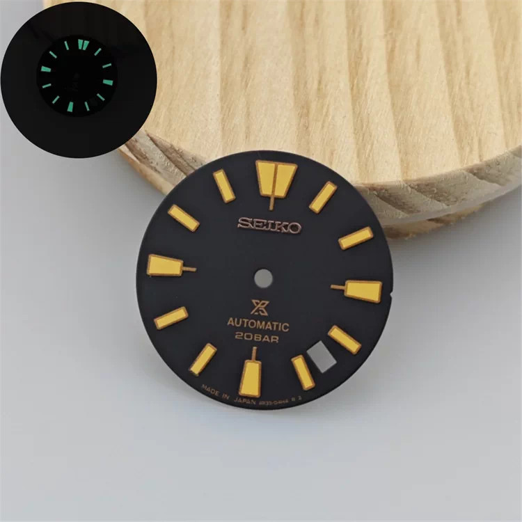 28.5mm Retro Watch Dial Green Luminous for Nh35 Nh36 Movement Watch Parts