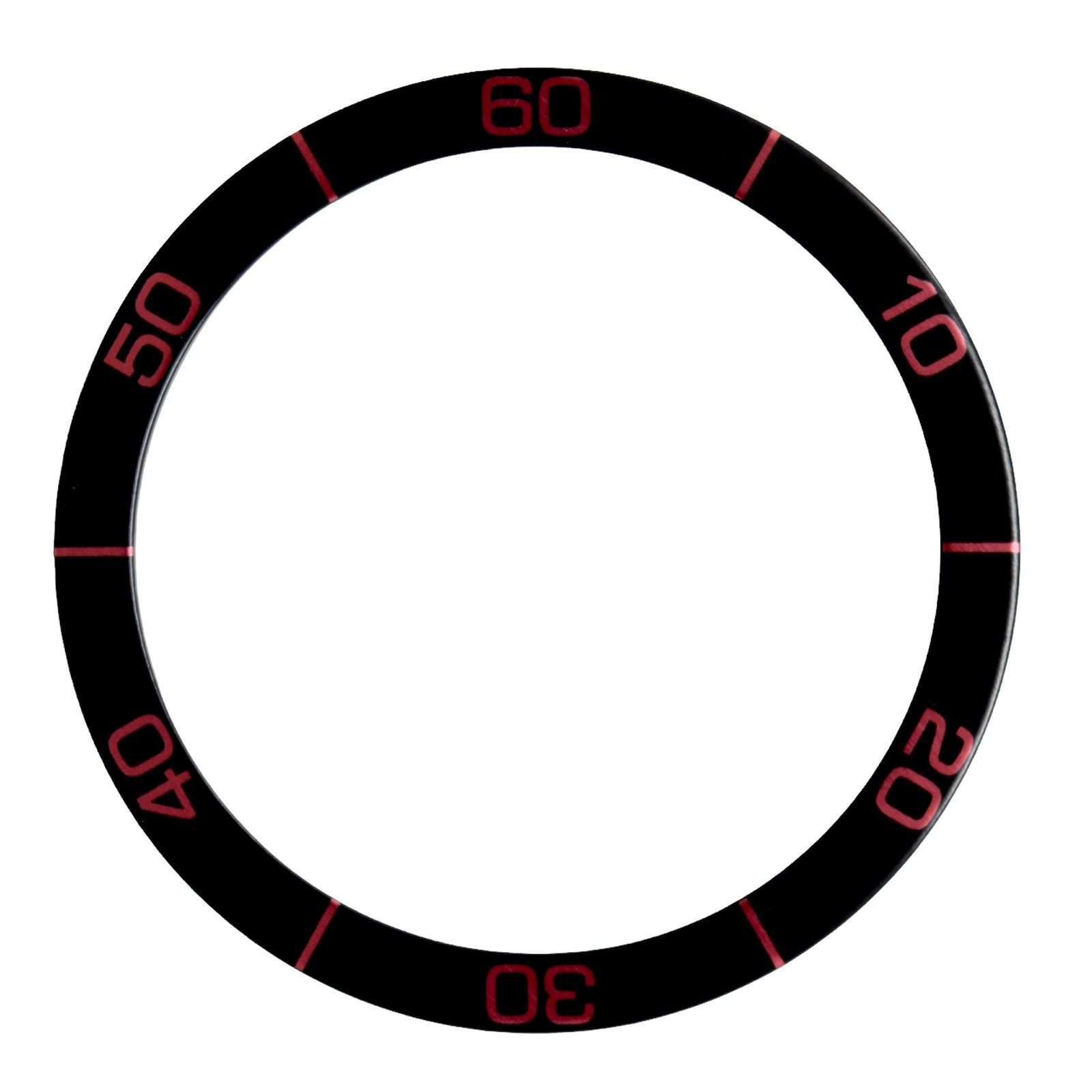 SKX007/SRPD Flat Bezel Insert – Black/Silver/Red Diablo – CT6132