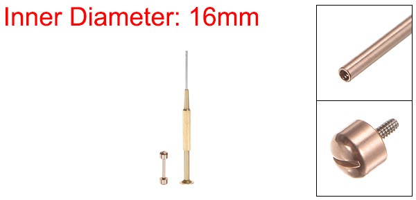 2 in 1 16mm Watch Screw Tube Rod with 2mm Slotted Screwdriver, Rose Gold
