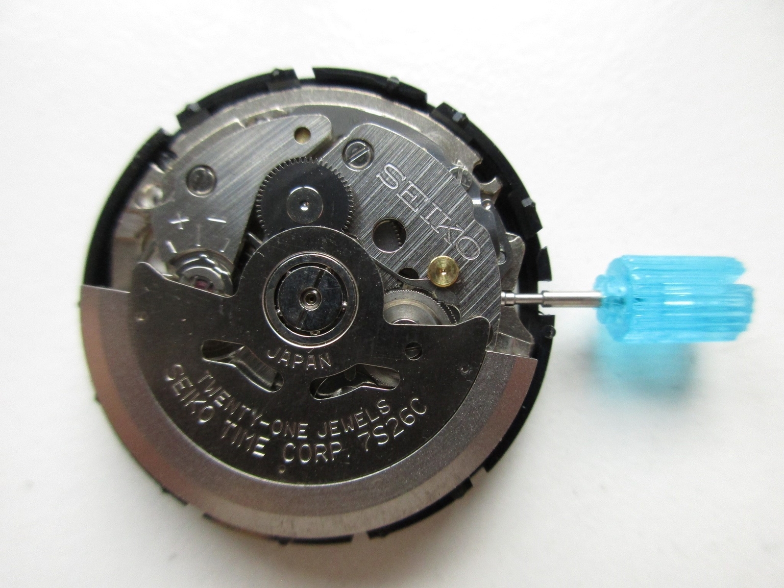 Seiko cal. 7S26C Japan automatic watch movement – white date at 3 – runs