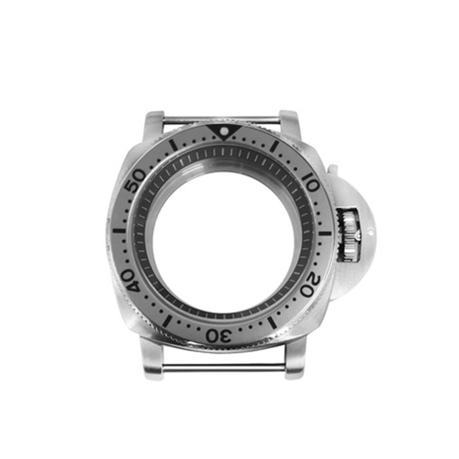 Modified Watch Case Bezel Black White Strip Inner Ring For NH35/NH36/4R Movement