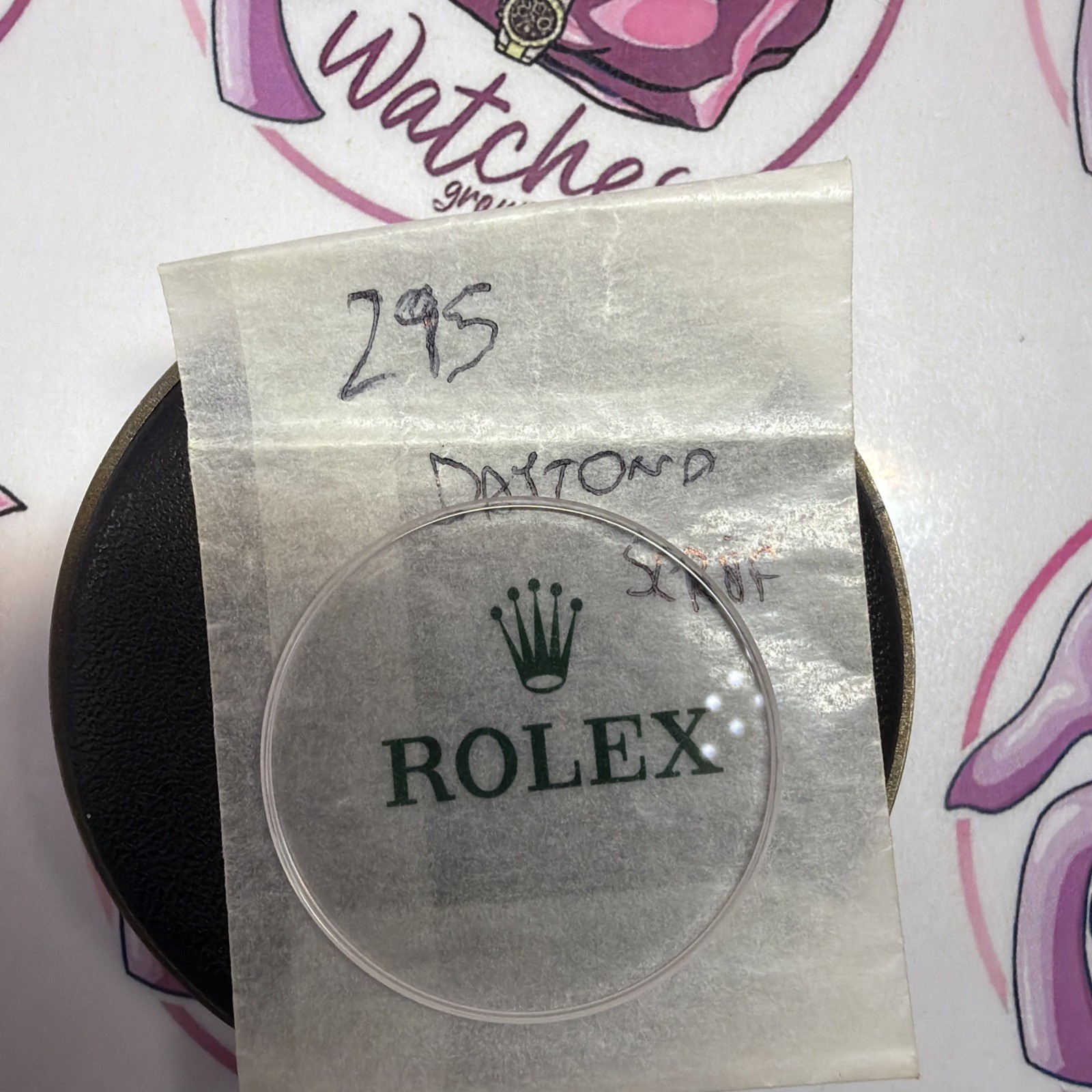 Rolex 295 Glass LOGO Serif For All Daytona 40mm Genuine 116508 116523 116518 Ecc