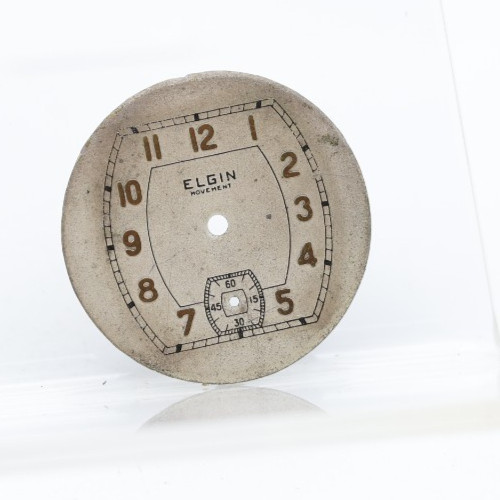 ELGIN ART DECO WRIST WATCH METAL DIAL 28.68mm DIAMETER (KU)