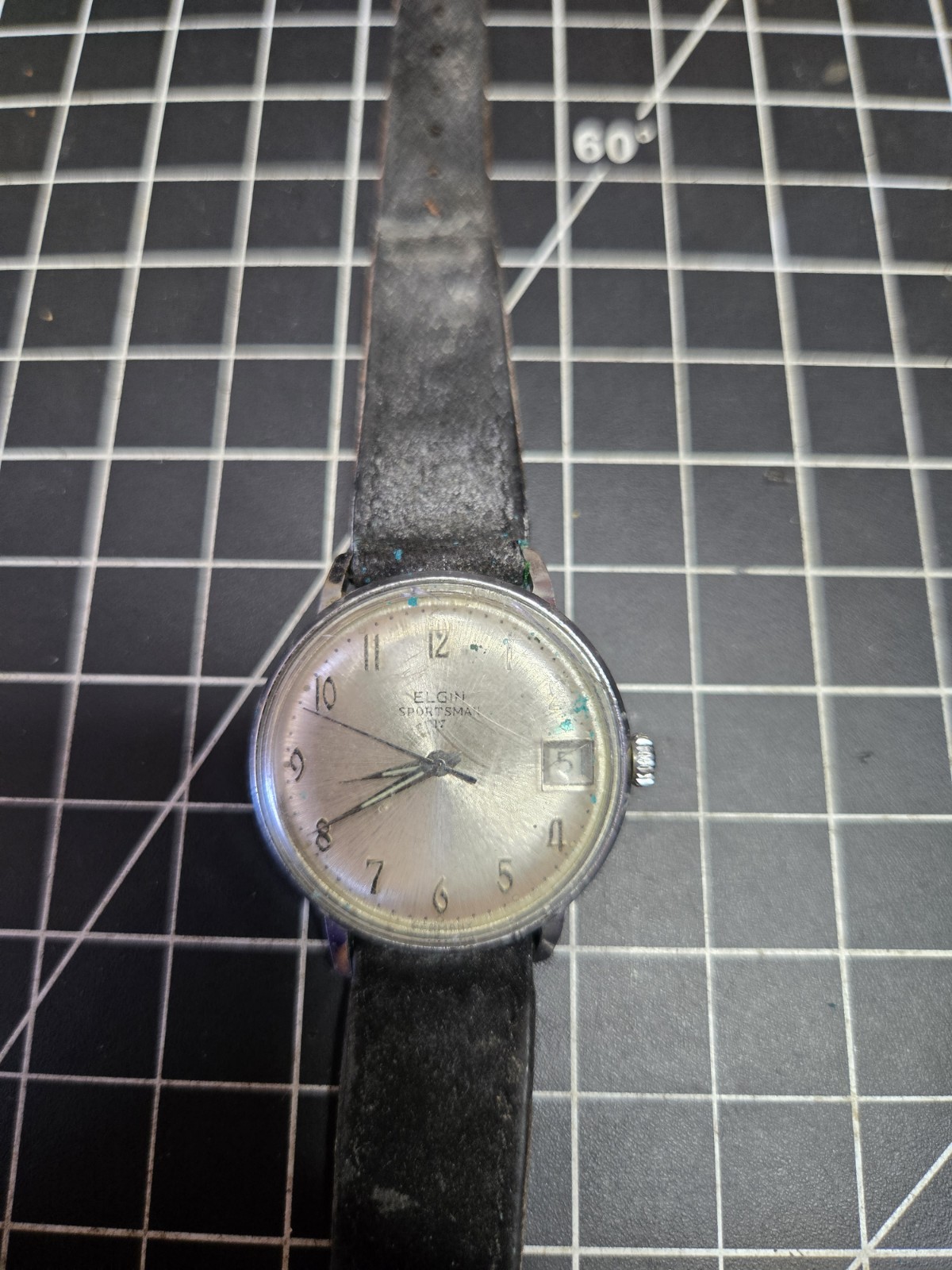 elgin sportsman 17j watch date parts repair vintage