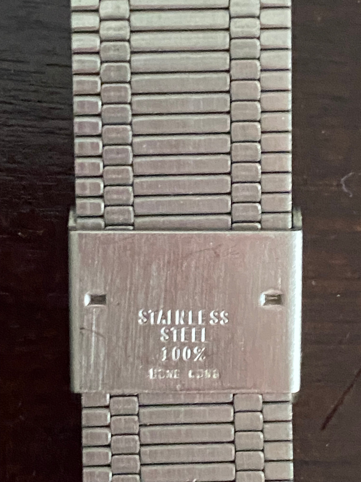 VINTAGE N.O.S. STAINLESS STEEL 18MM ADJUSTABLE WRIST WATCH BAND ONLY , FOR LCD