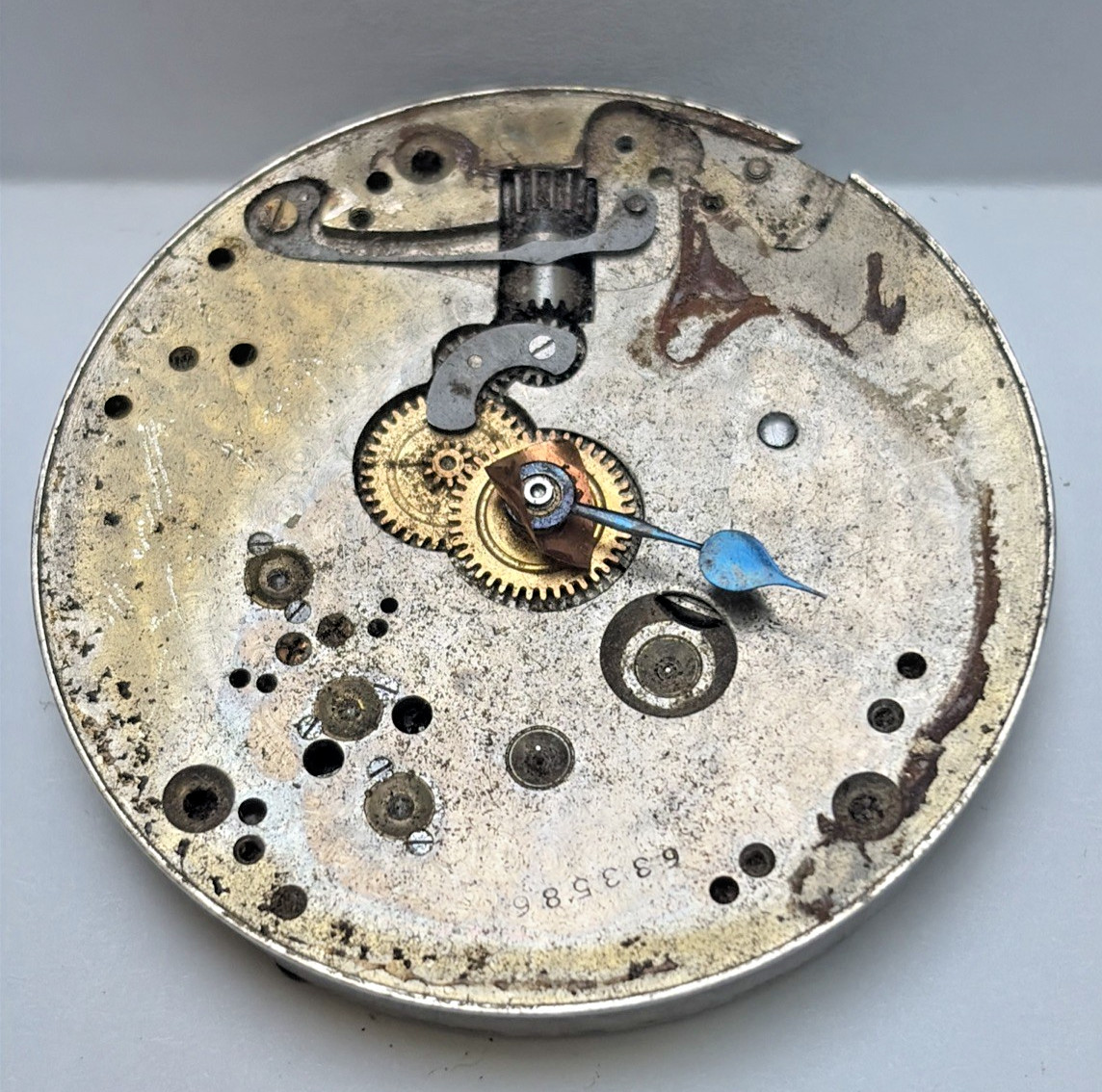 Ball 999P Official Standard Railroad Pocket Watch Movement 21j 5 Adj