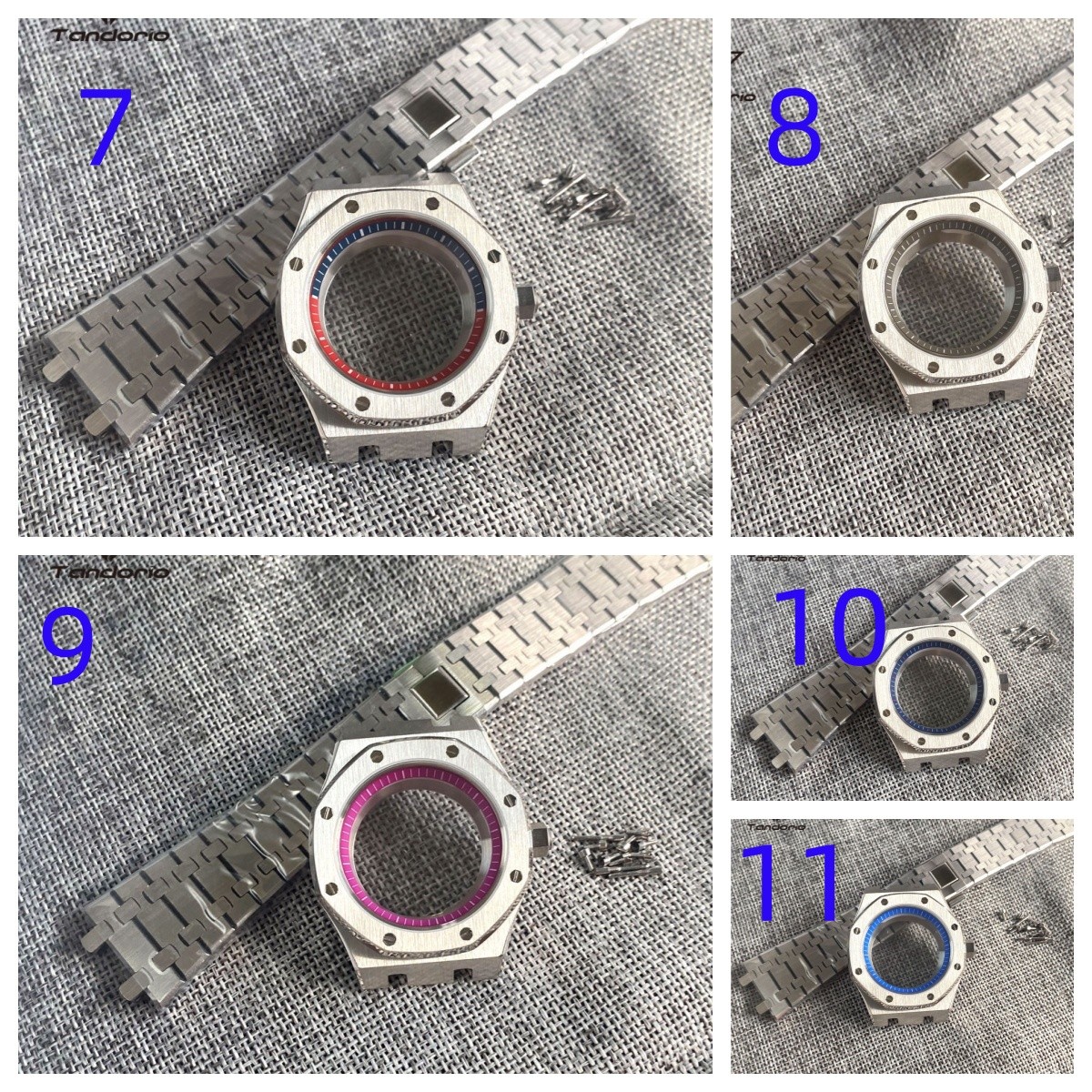 42mm Stainless Steel Watch Case Chapter Ring Sapphire Glass Fit Japan NH35 NH36