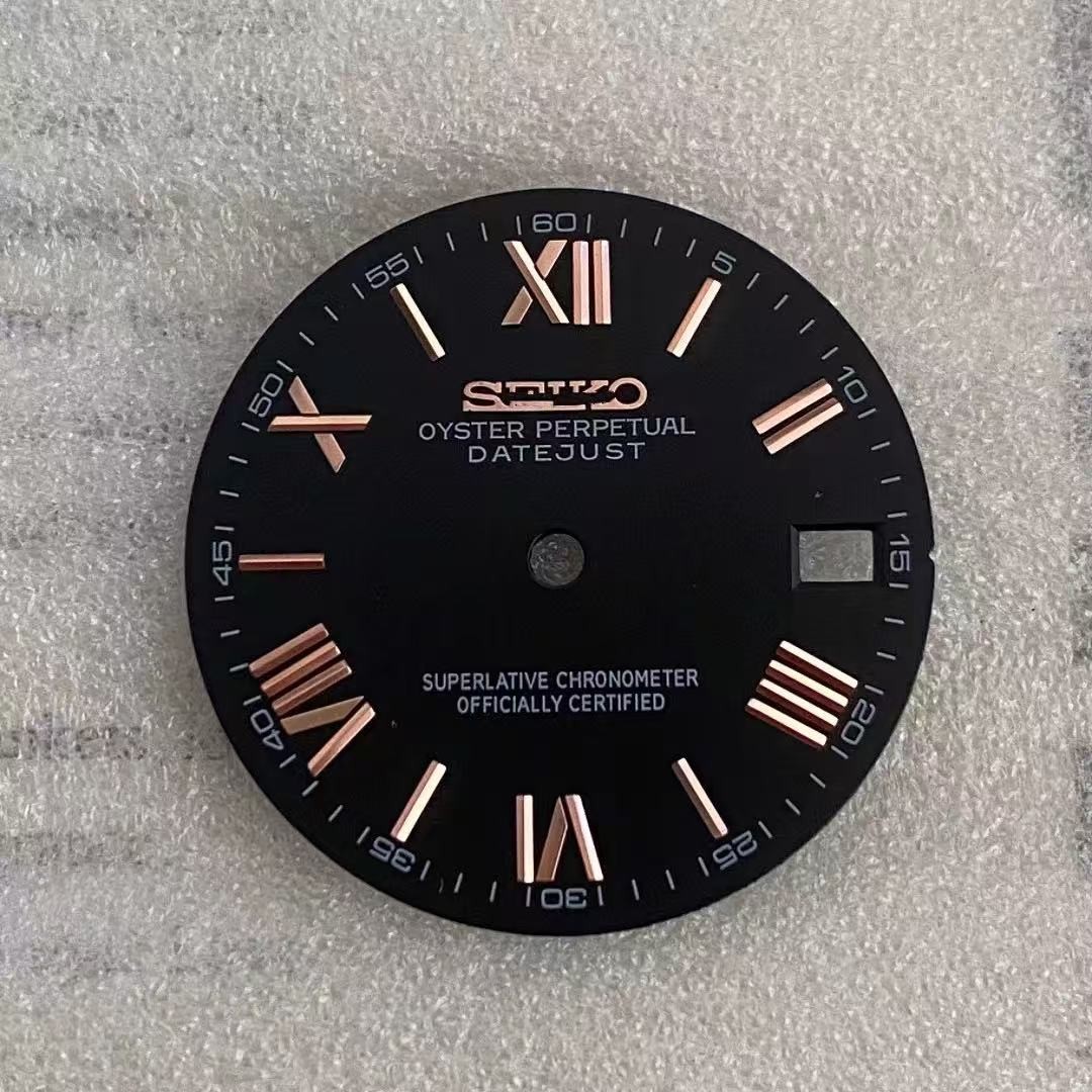 28.5mm NH35 Dial Single Date Dial No Luminous for Mod S Logo Watch Parts