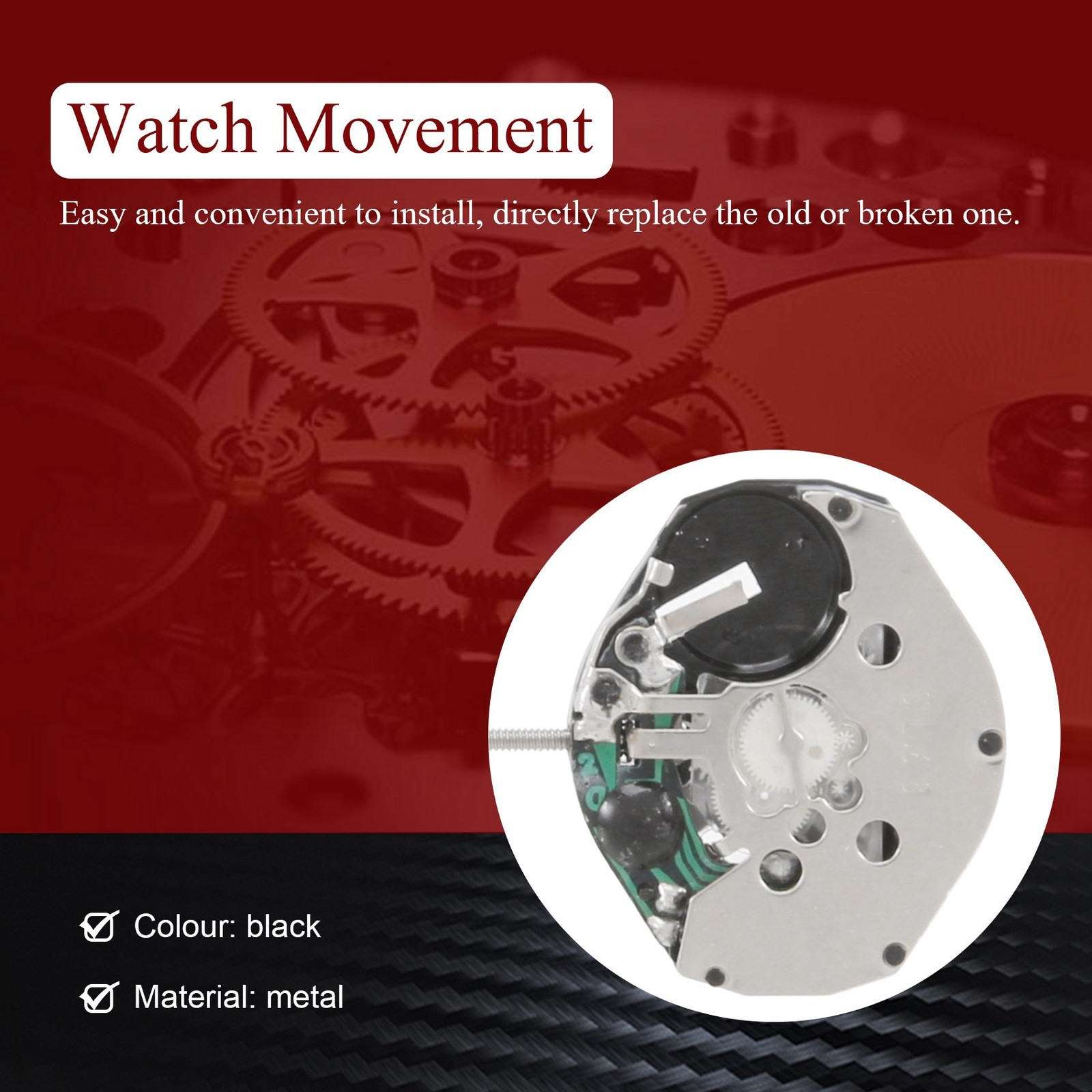 Watch Movement, 5Pcs SL68 Quartz Watch Movement Accessories Repairing7319
