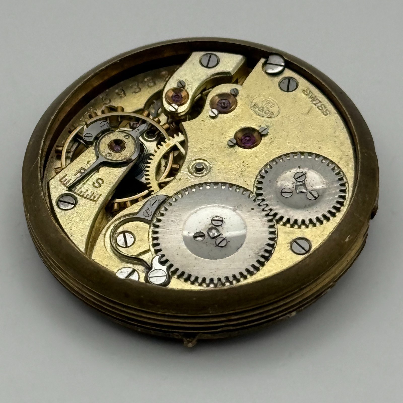 IWC Borgel Trench Watch Movement Peerless High Grade S&Co Manual Parts 29.6mm