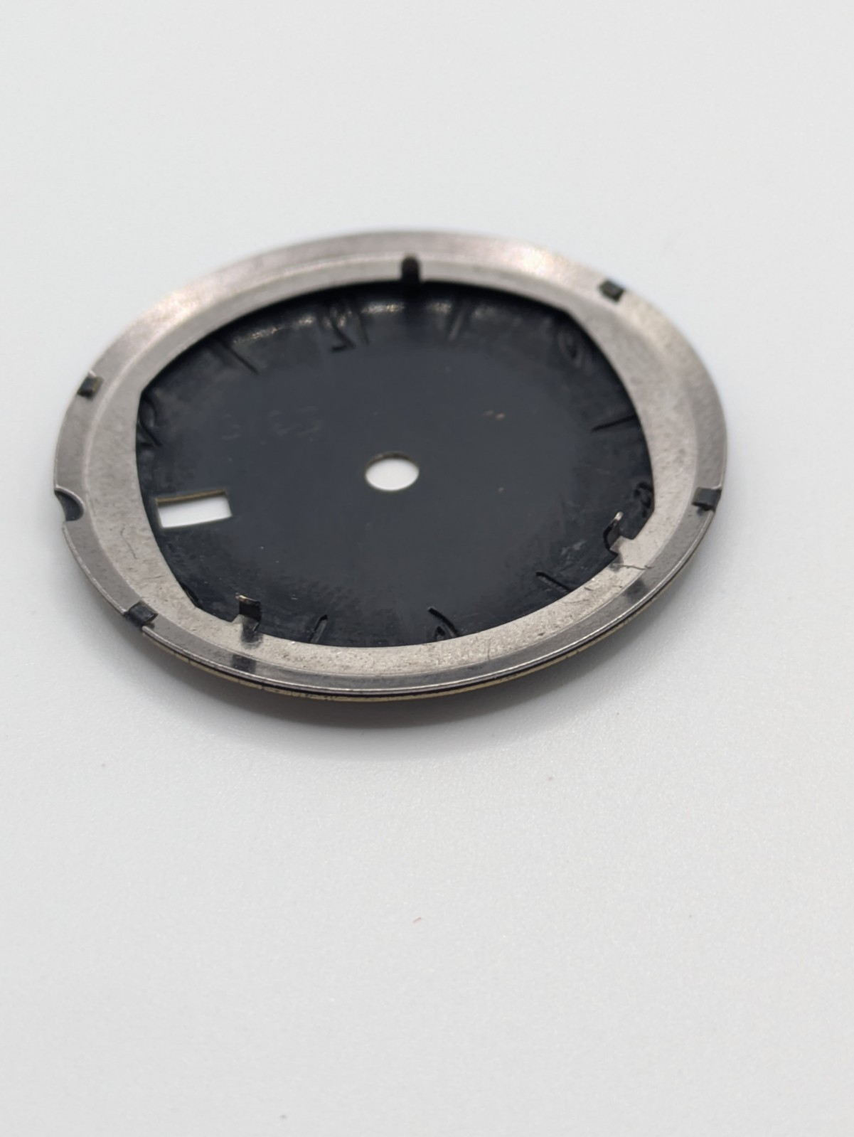 Timex Black Dial Date Window Vintage Watch Face Great Britain 28.9mm