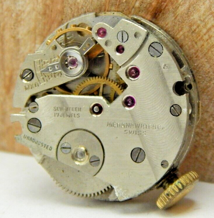Vintage Medana Meyer-Studeli 359 17 jewel 17 jewel 12/0s with dial hands & crown