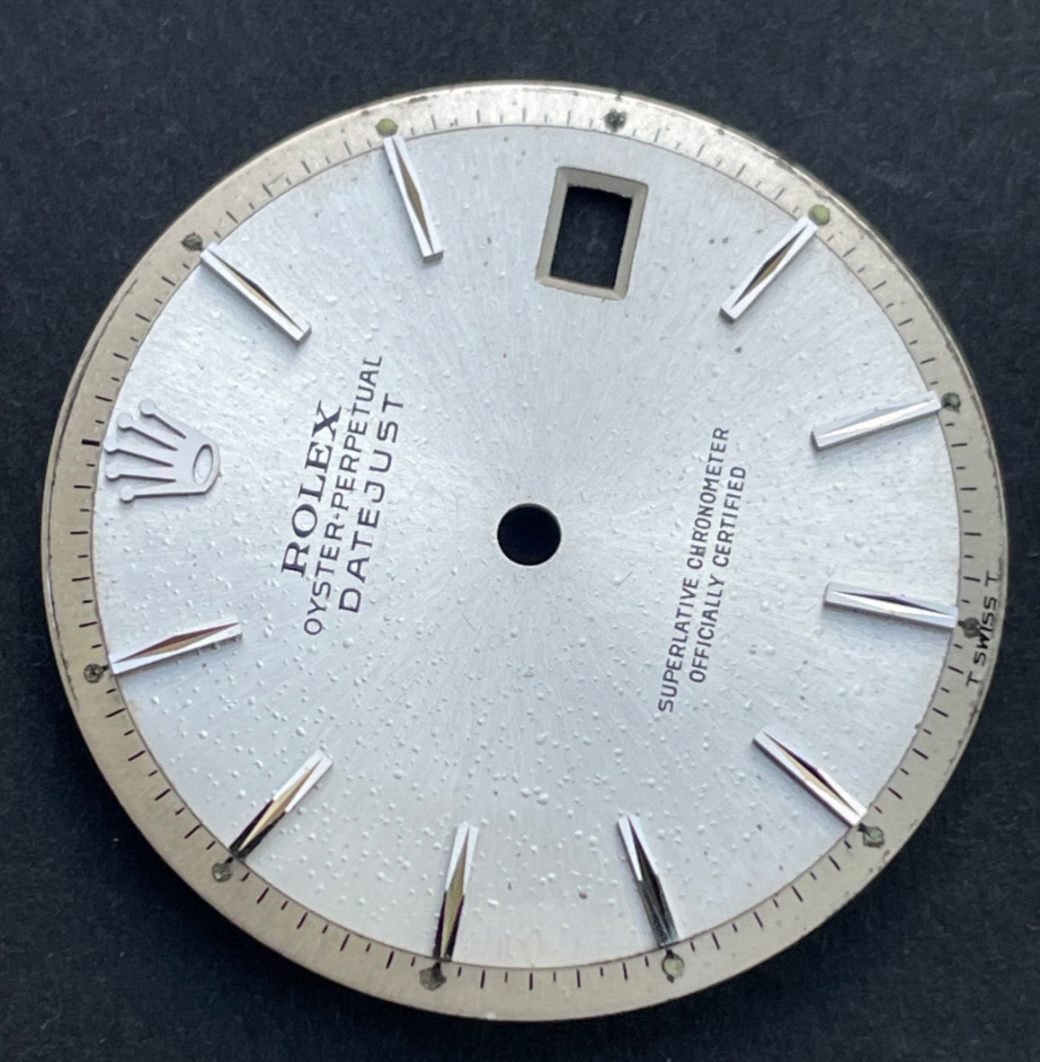 Vintage Rolex Oyster Perpertual Datejust Watch Dial For 36mm Case 1601 1603 1600