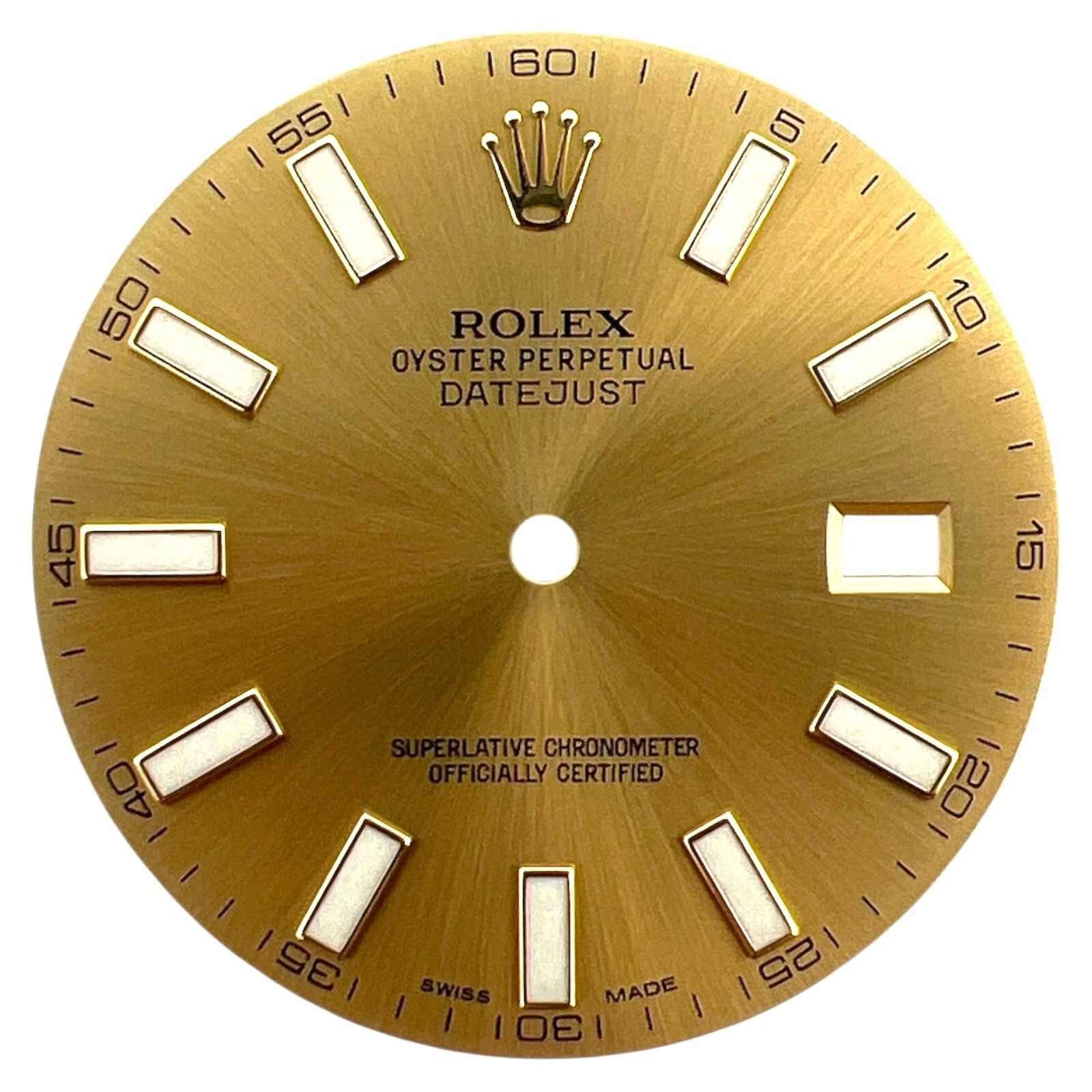 Genuine Rolex Oyster Perpetual Datejust 41mm Dial Champagne Gold 116333
