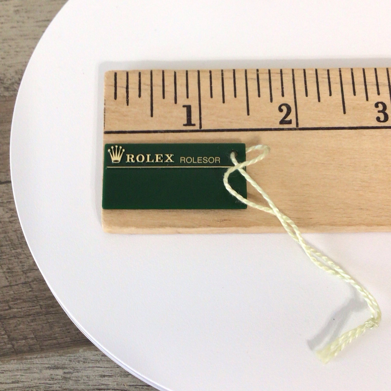 ROLEX Crown ROLESOR Green Hang Tag with String