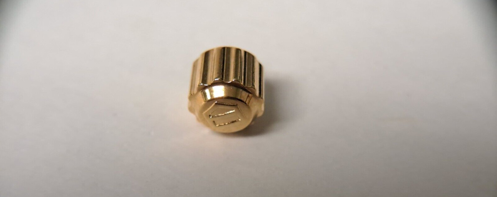 Genuine Tag Heuer crown yellow CAV-5827Y, 5.2mm diameter head, open/NEW NO NEED