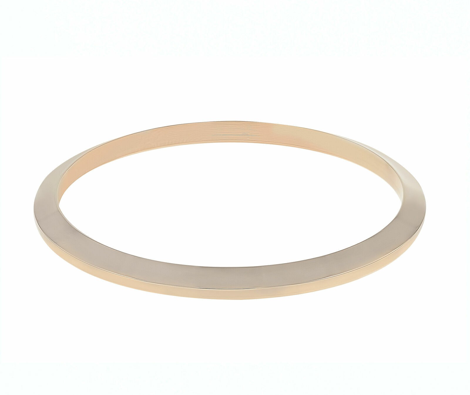 14K ROSE GOLD SMOOTH BEZEL WATCH PART FOR ROLEX DATE WATCH 15200, 15210, 15233