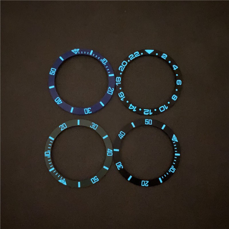 38mm Full Luminous Ceramic Bezel Insert For SKX007/SKX009 SKX011 Sub Style