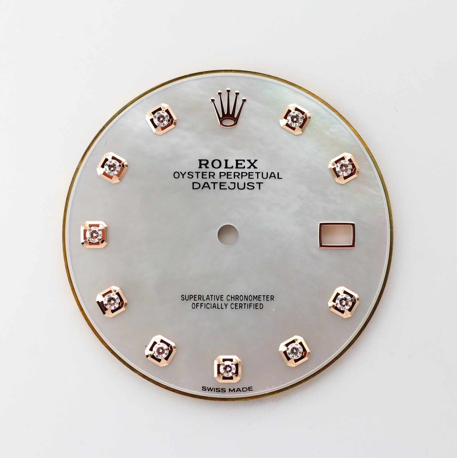 100% Original Rolex Datejust 41 RG Mother Of Pearl Diamond Dial For 126331 TW35