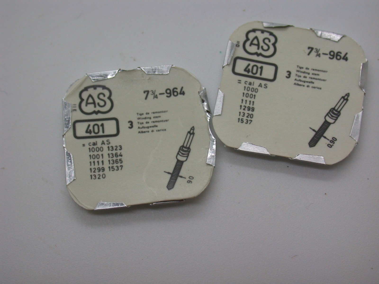 AS (A Schild) Winding Stem Part #401 Calibre 954 – 1736 Watch Repair Part New