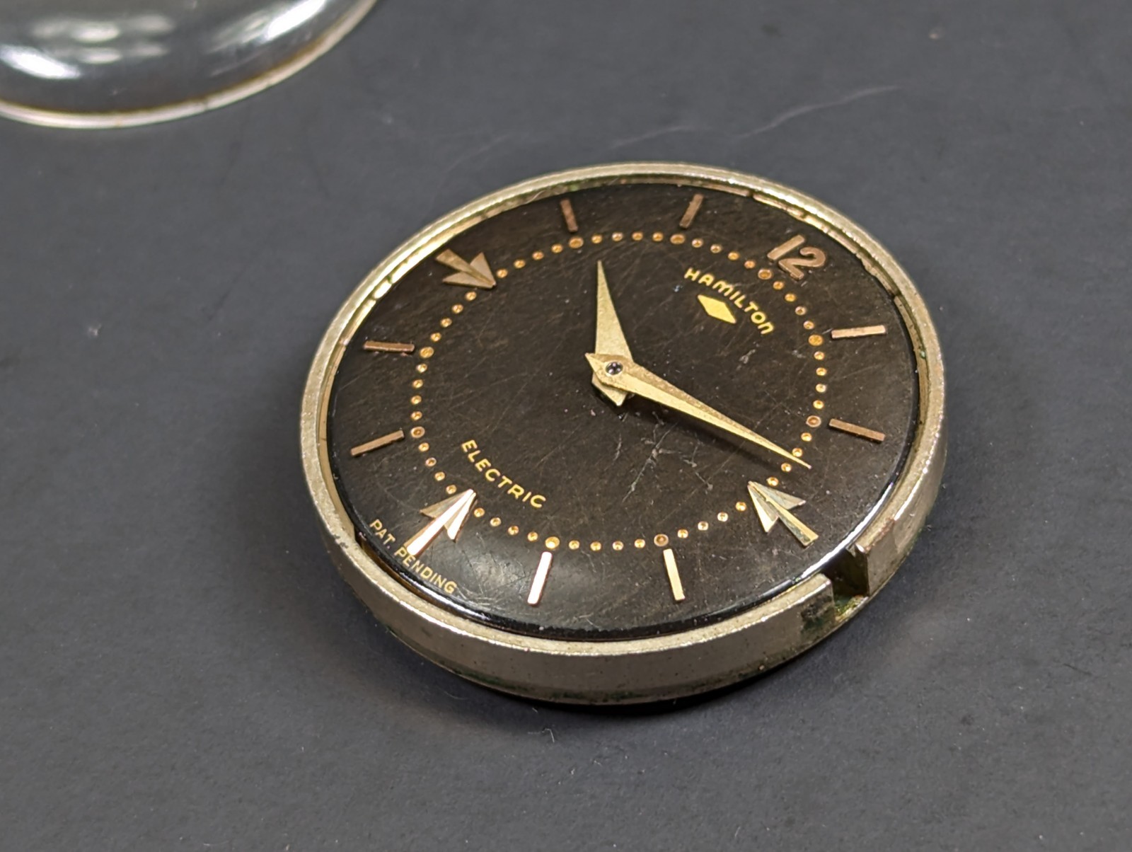 Vintage Hamilton Van Horn 500 Electric Dial & Partial Movement For Parts/Repair