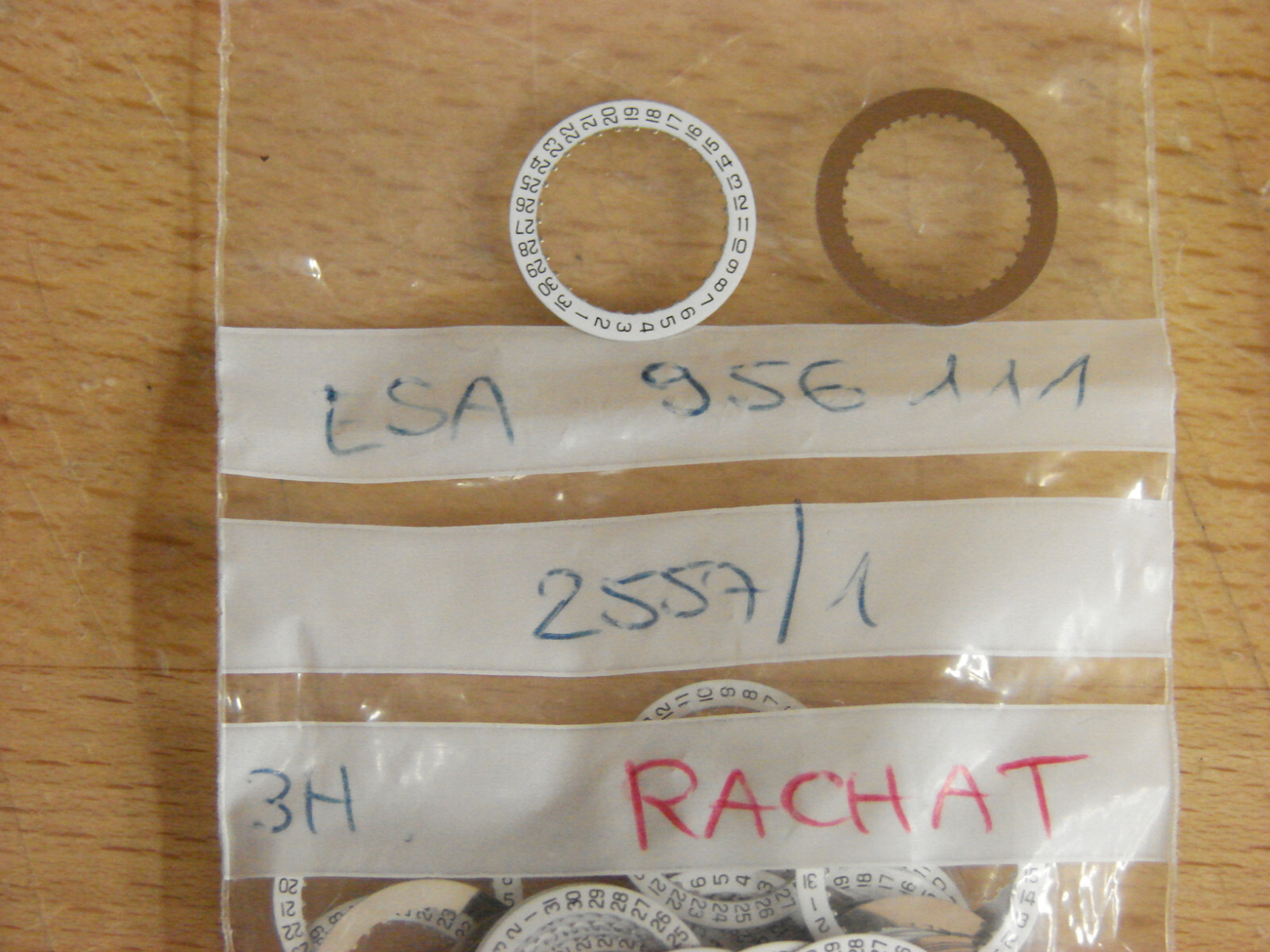 ETA 956.111, 956.112 Omega 1380, 1422 date disc #2557 @3, 4, 6, 12 various color