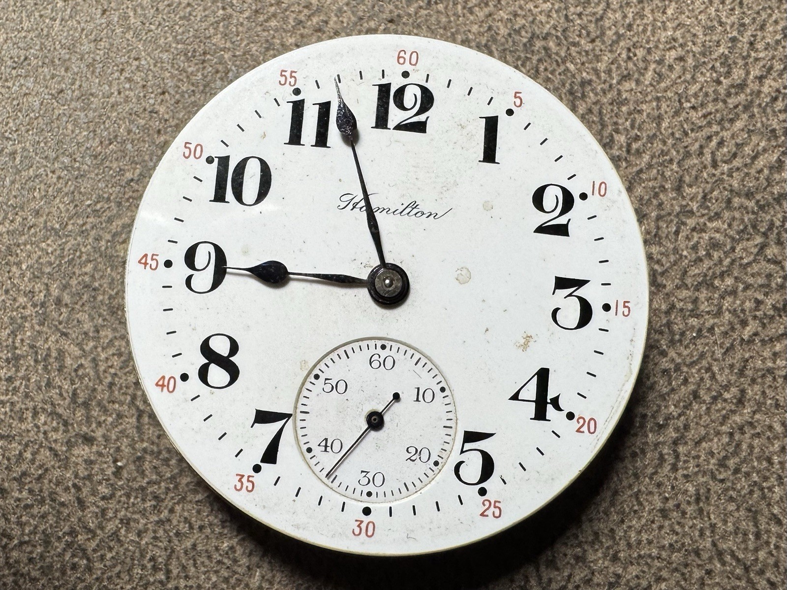 1916 HAMILTON 16S 17J PW PS GRADE 975 ADJUSTED POCKET WATCH MOVEMENT runs