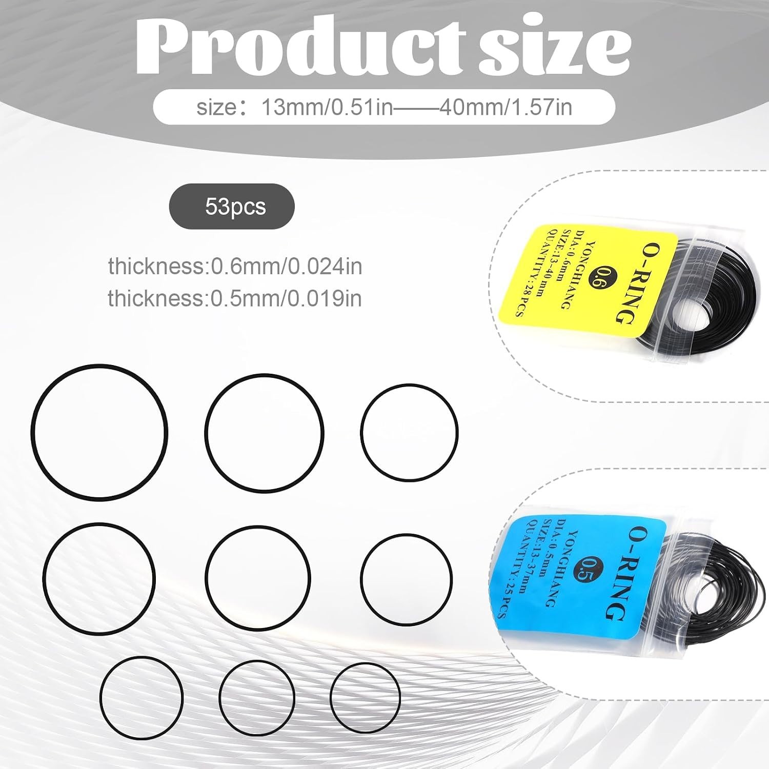 Professional Waterproof Rubber O Ring Watch Gaskets – 53 Count Replacement Set