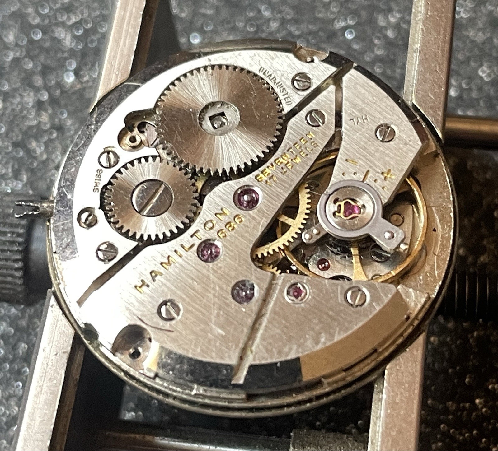 Hamilton watch Movement 686 Parts Or Repair With Original Dial